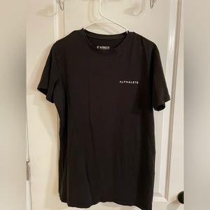 BLACK ALPHALETE TEE